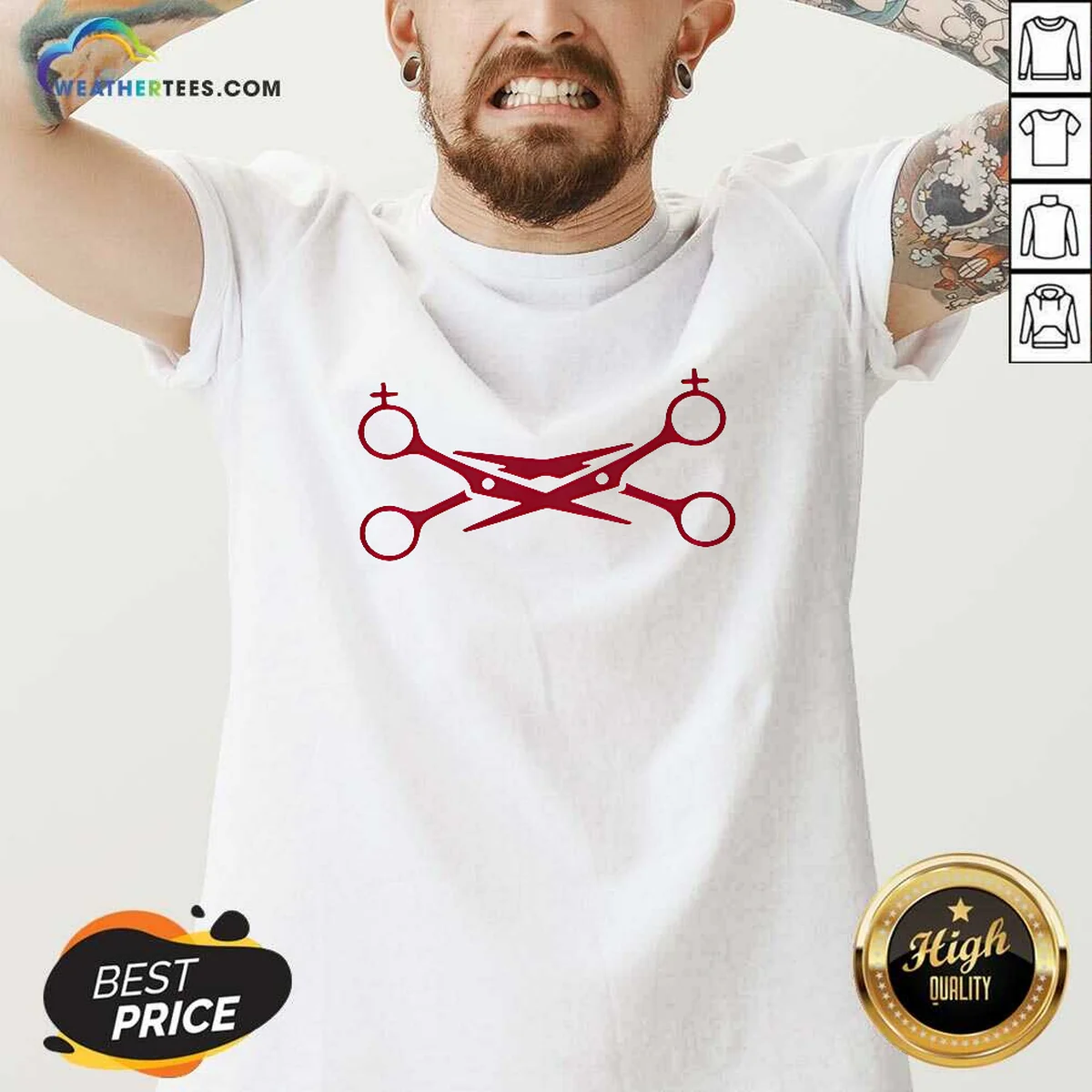 Official Feminist Scissors Symbol Feminism Gender Equality Shirt - Image 2