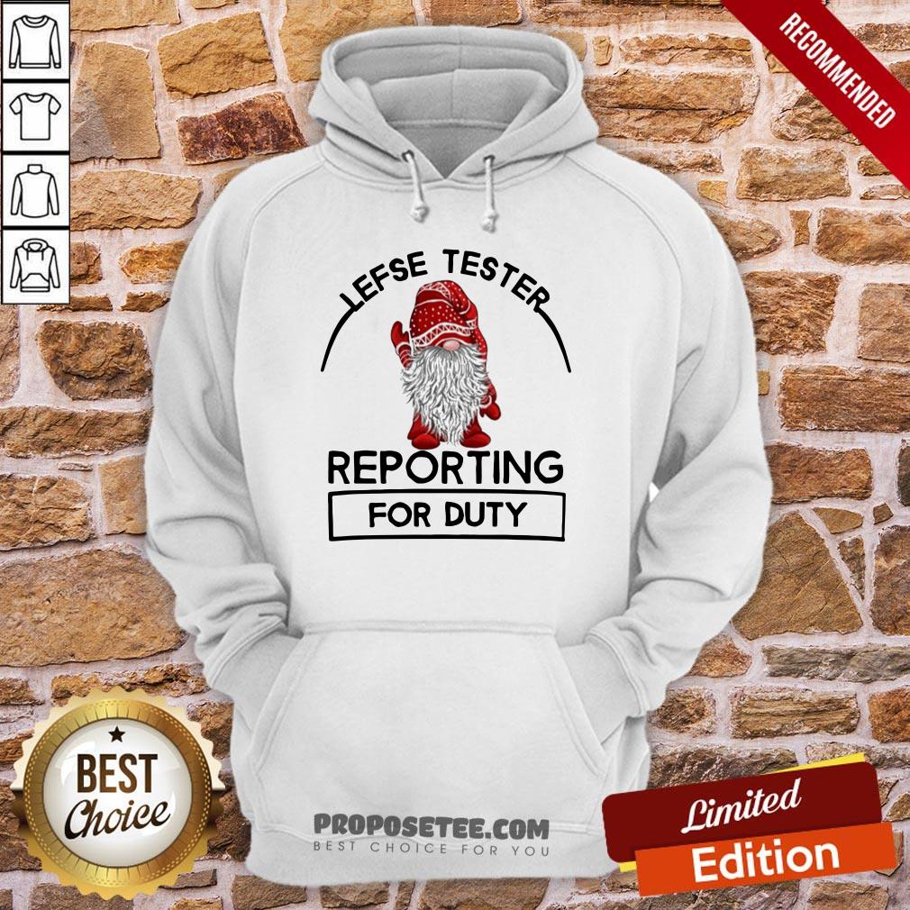 Official Gnome Lefse Tester Reporting For Duty Shirt - Image 5