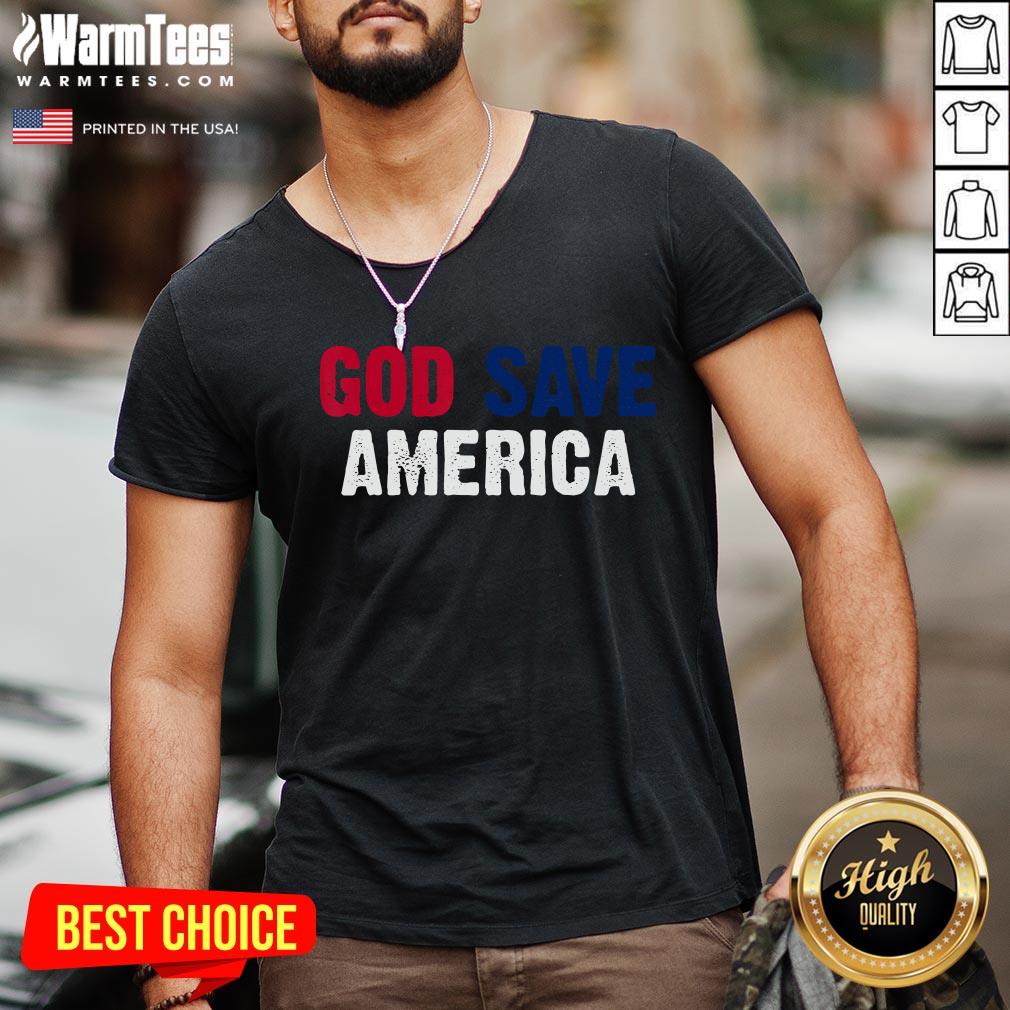 Official God Save America Shirt Retro Vintage American Flag Shirt - Image 3
