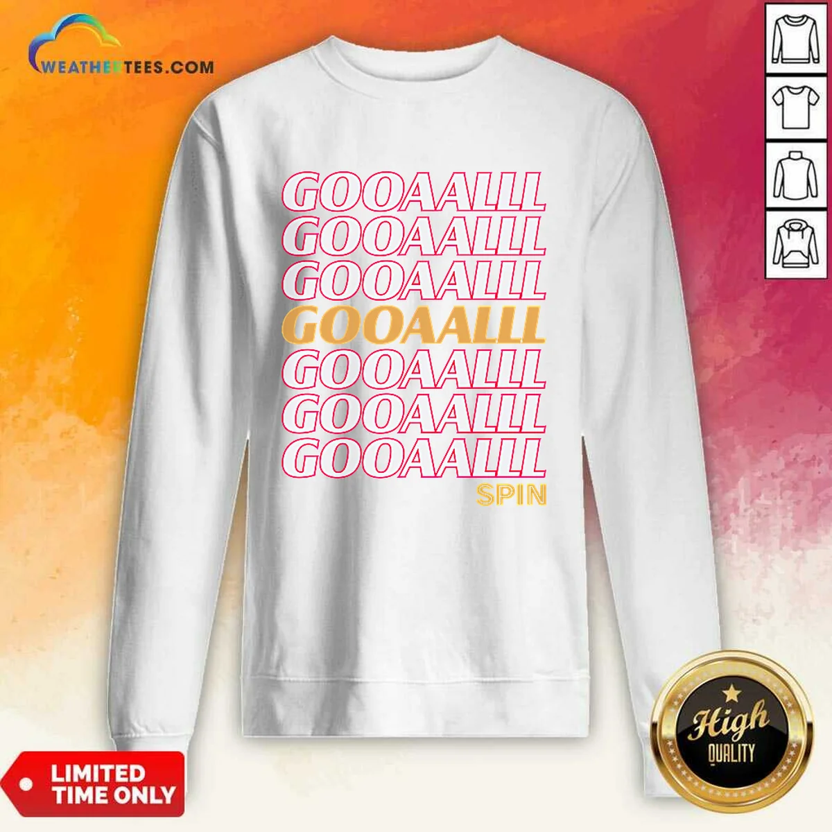 Official Gooalll Spin Soccer Fan Goal Shirt - Image 5