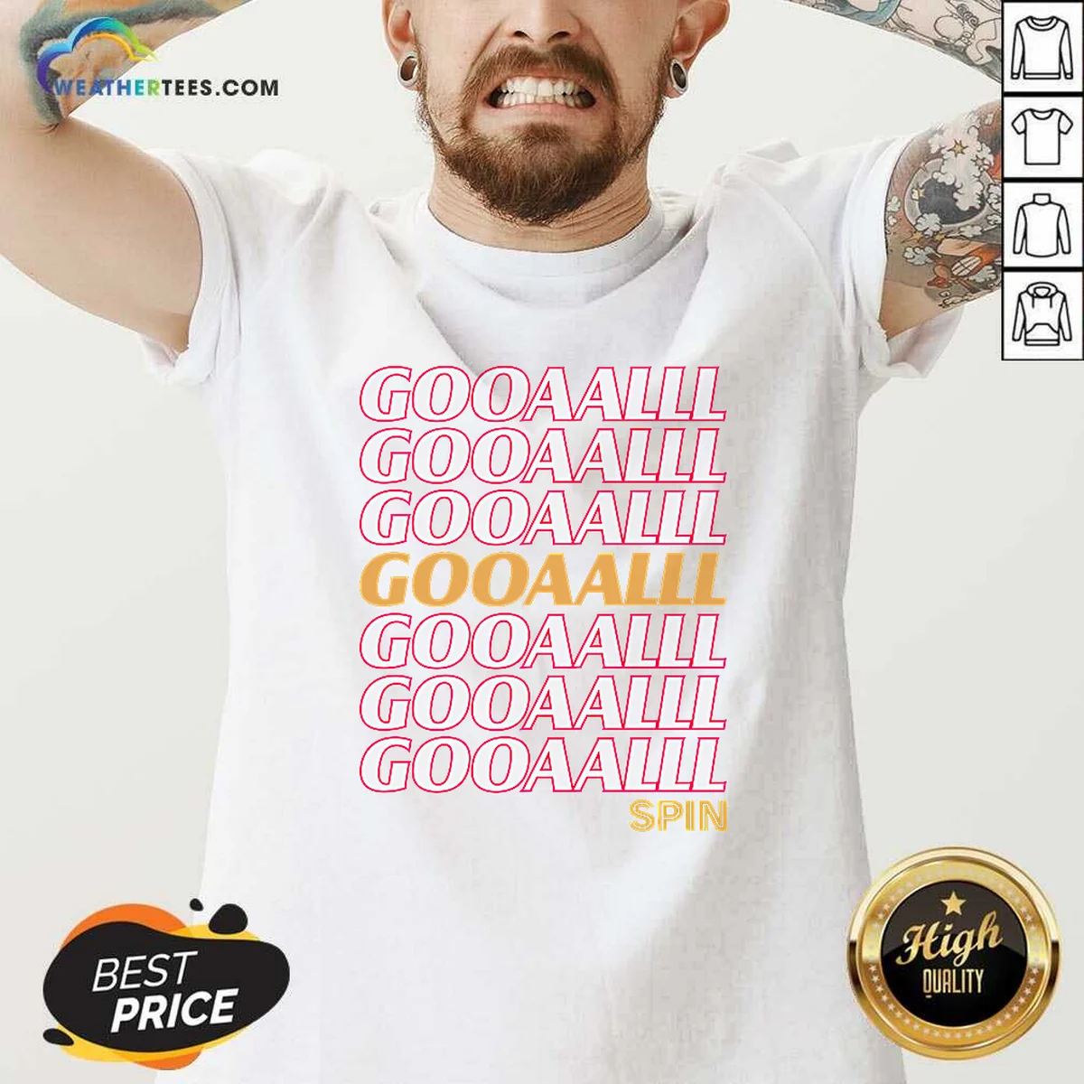 Official Gooalll Spin Soccer Fan Goal Shirt - Image 2