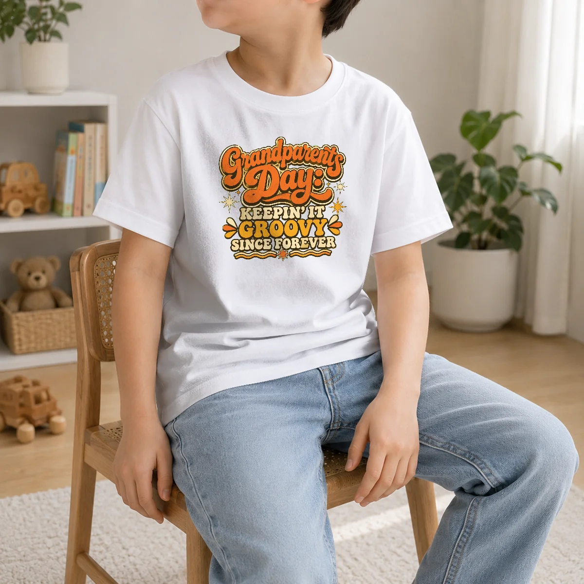 Official Grandparents Day Keepin It Groovy Tee Groovy Retro Shirt - Image 9
