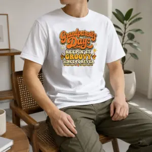 Official Grandparents Day Keepin It Groovy Tee Groovy Retro Shirt