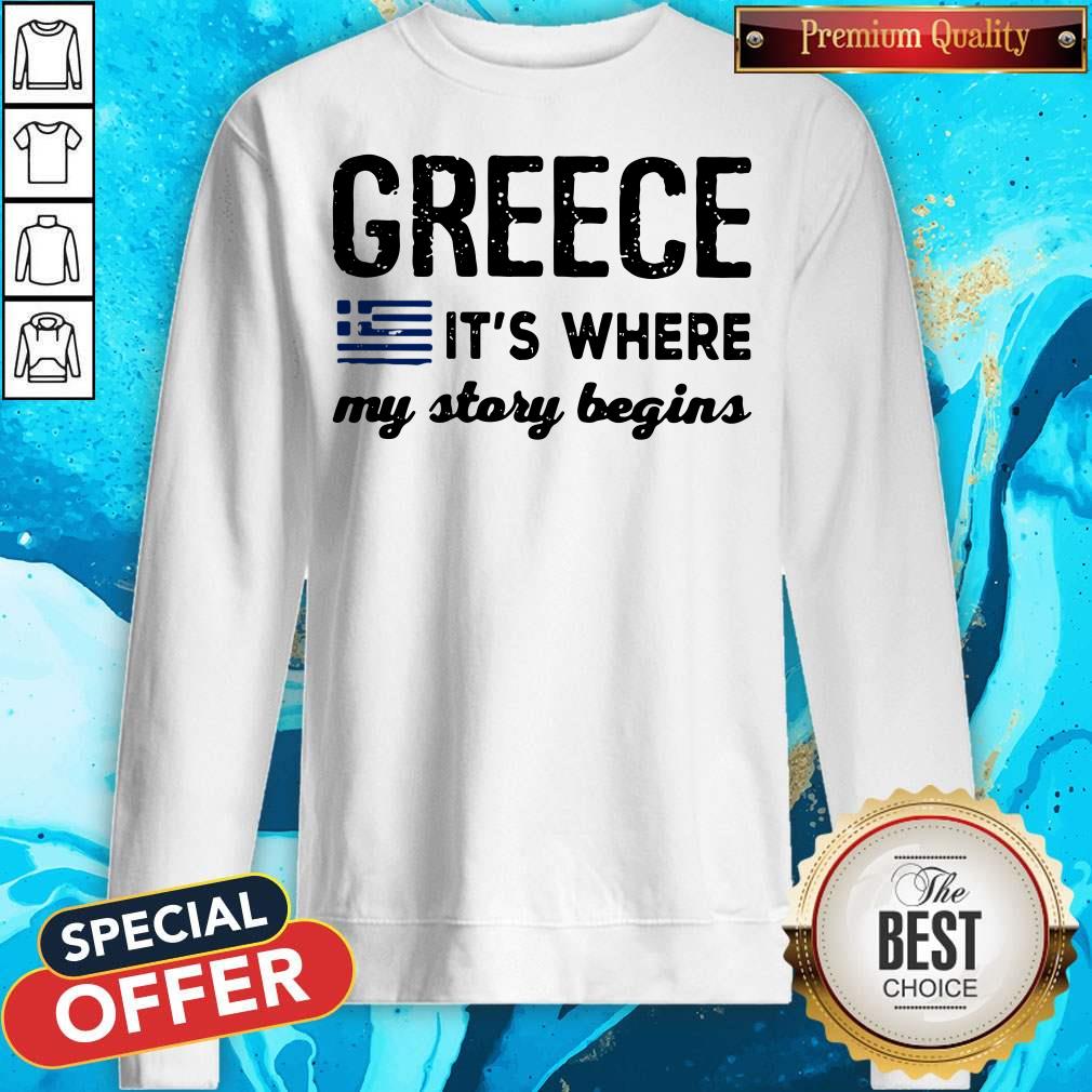 Official Greece It's Where My Story Begins Shirt - Image 5