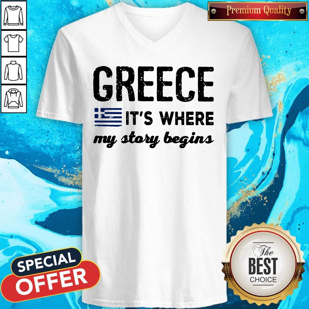 Official Greece It's Where My Story Begins Shirt - Image 3