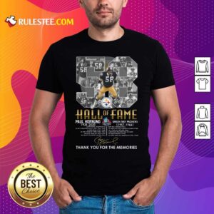 Official Hall Of Fame 58 Paul Hornung 1935 2020 Thank You For The Memories Signature Shirt