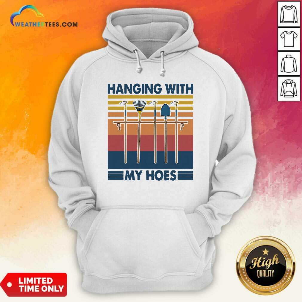 Official Hanging With My Hoes Vintage Retro Shirt - Image 5