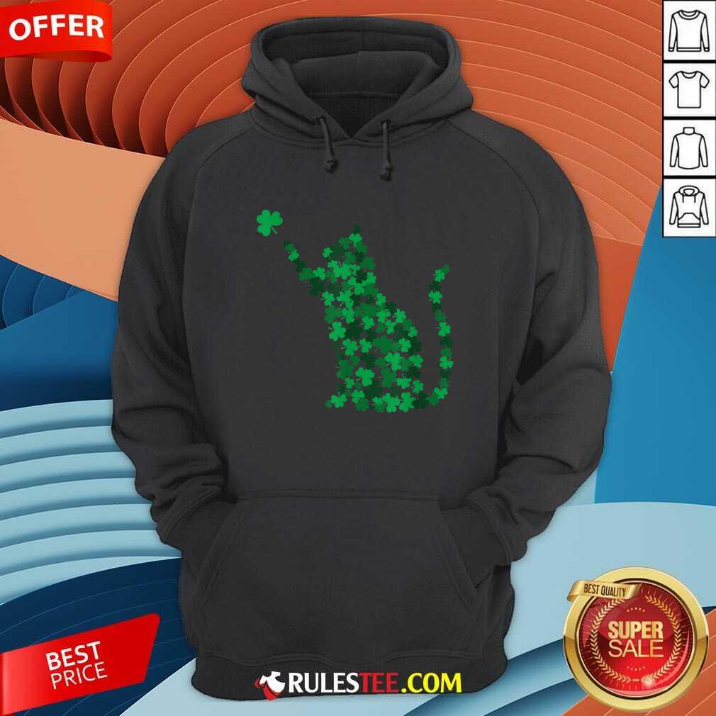 Official Happy Saint Patricks Day Shamrock Cat Shirt - Image 2