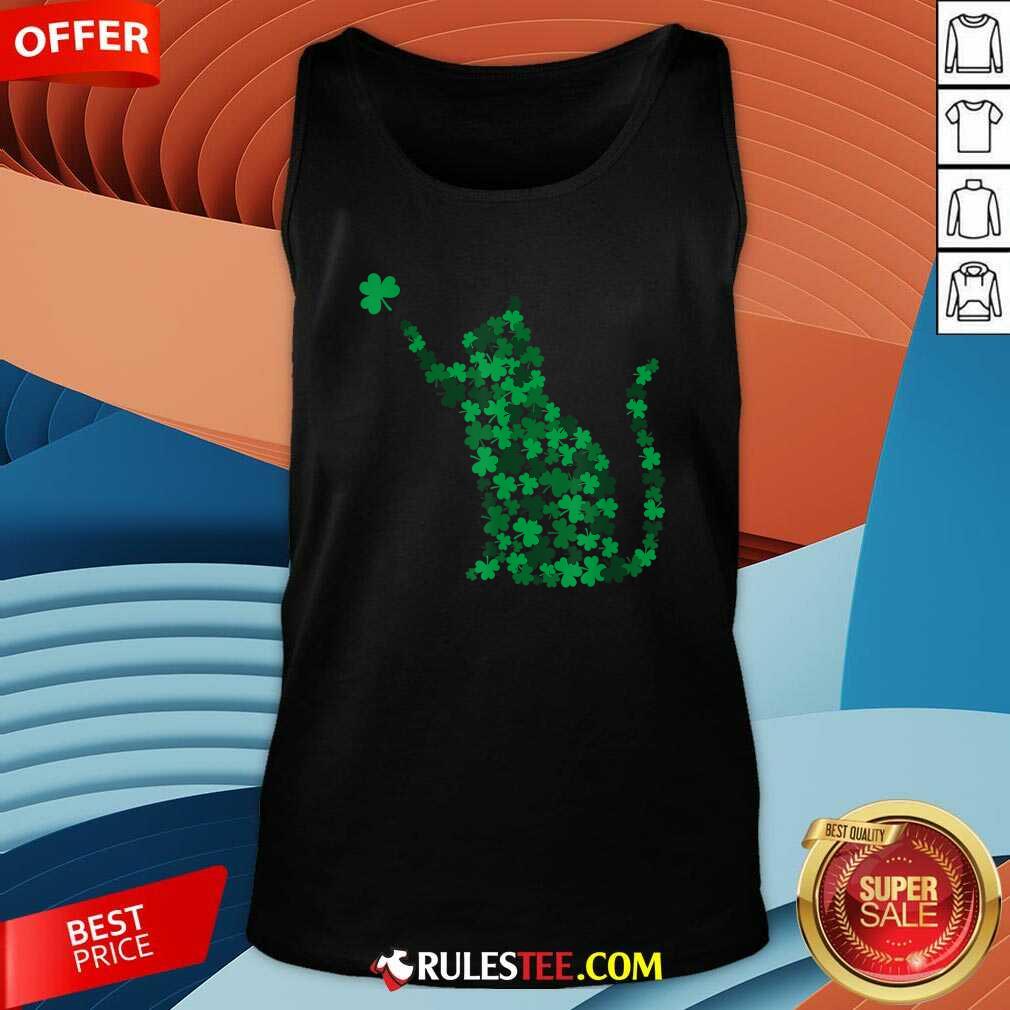 Official Happy Saint Patricks Day Shamrock Cat Shirt - Image 4