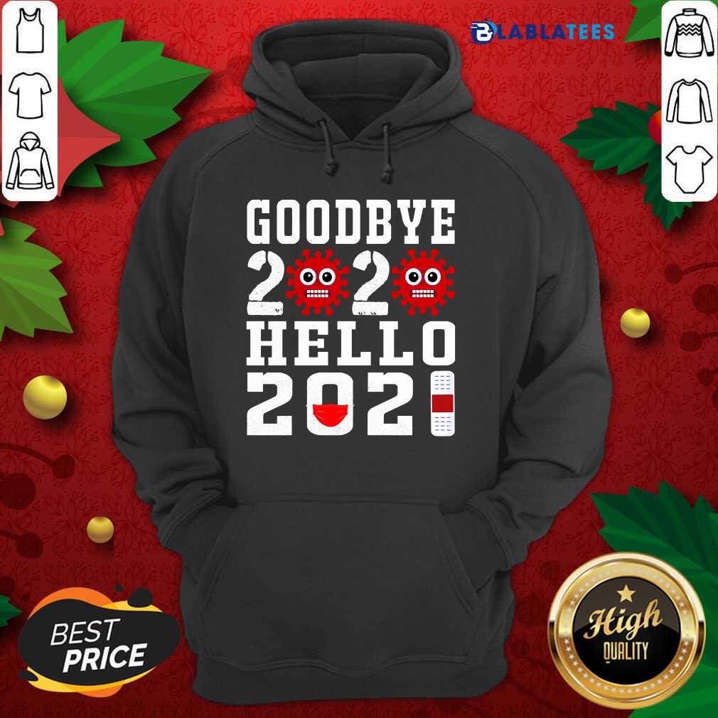 Official Hello 2021 Goodbye 2020 Happy New Year 2021 Wear Mask Corona Virus Shirt - Image 2