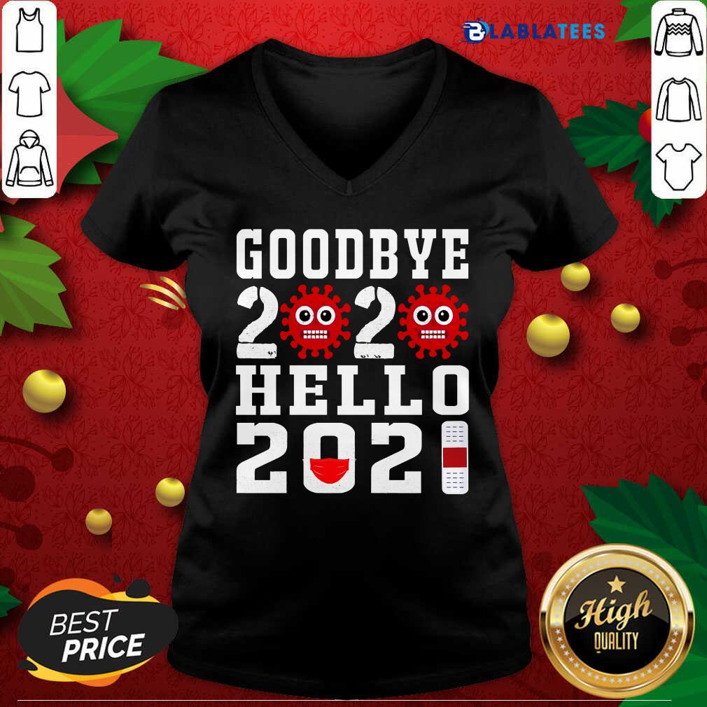Official Hello 2021 Goodbye 2020 Happy New Year 2021 Wear Mask Corona Virus Shirt - Image 3