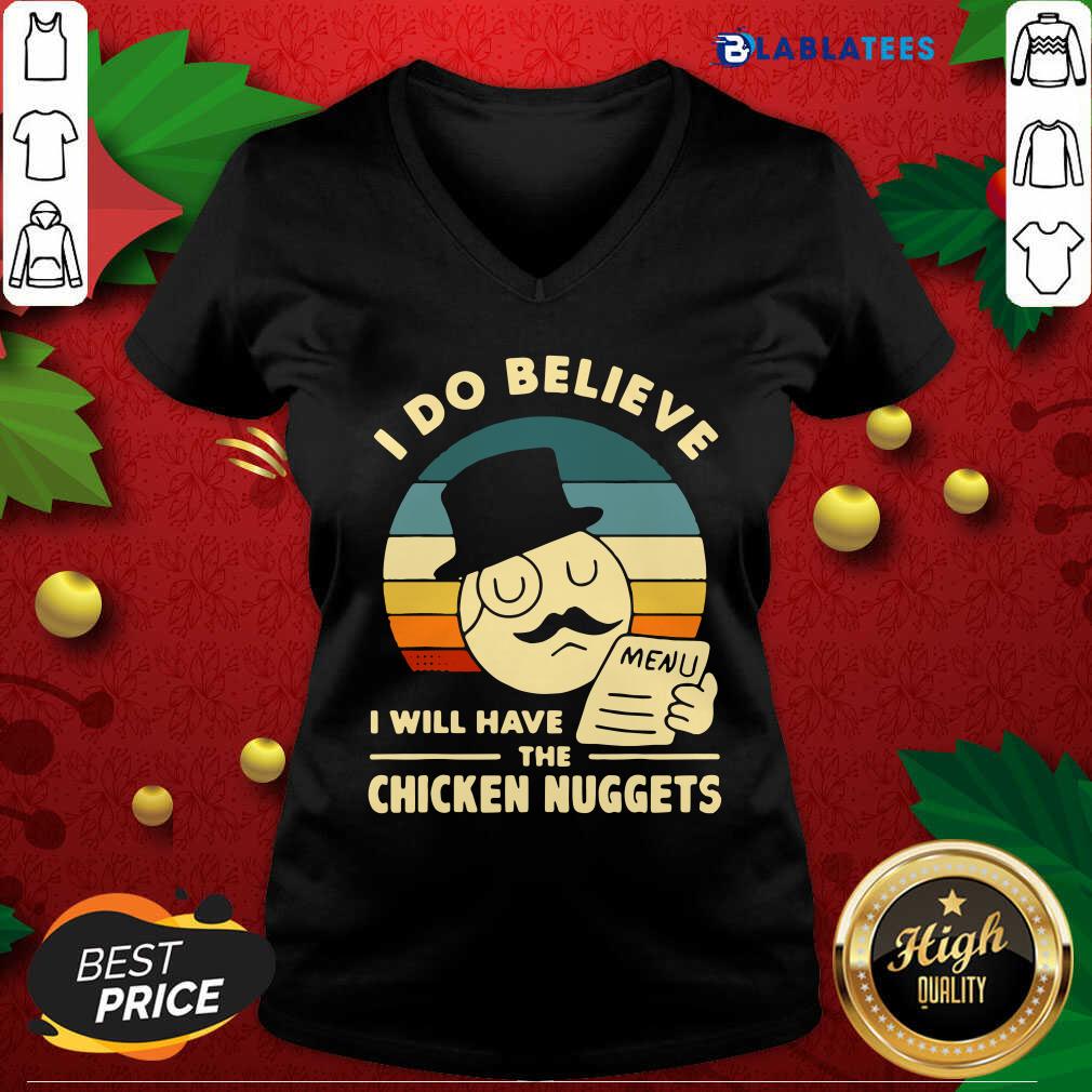 Official I Do Believe I Will Have The Chicken Nuggets Vintage Shirt - Image 3