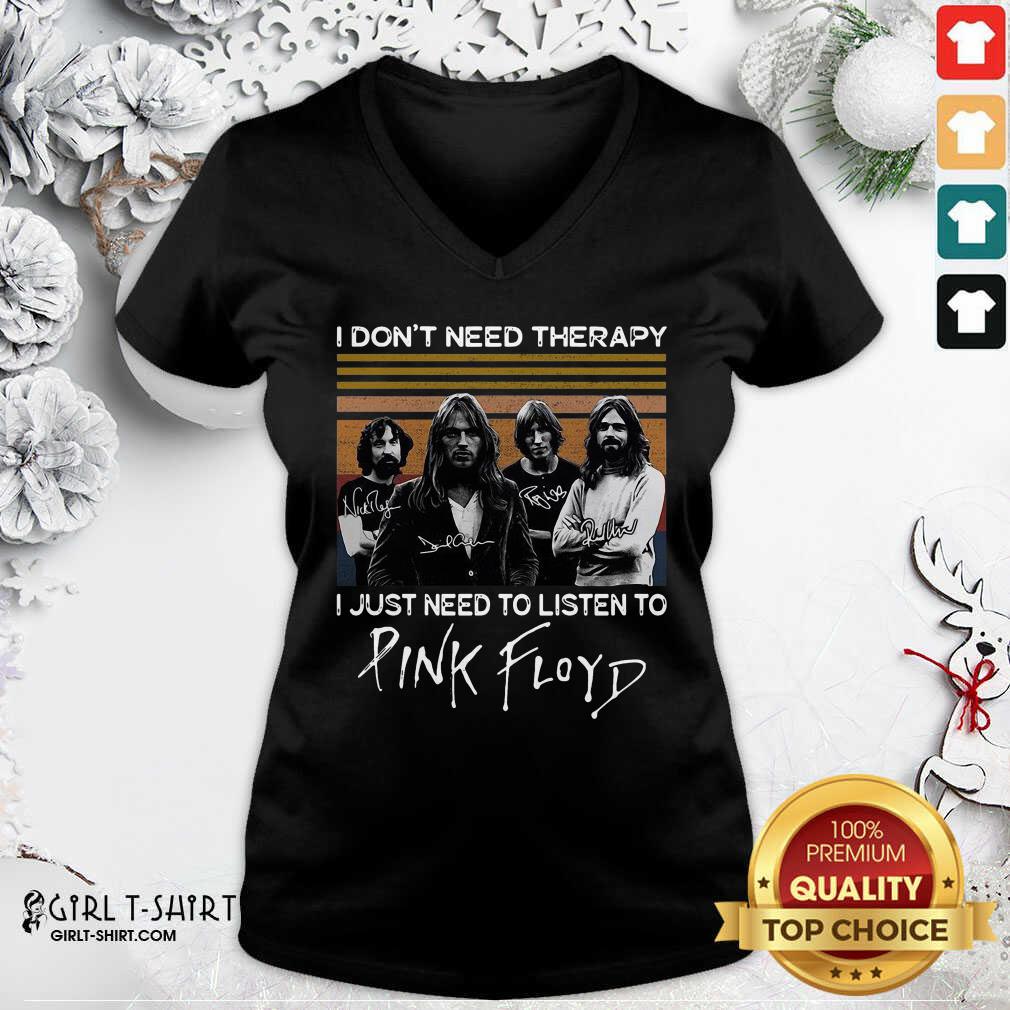 Official I Don’t Need Therapy I Just Need To Listen To Pink Floyd Shirt - Image 2