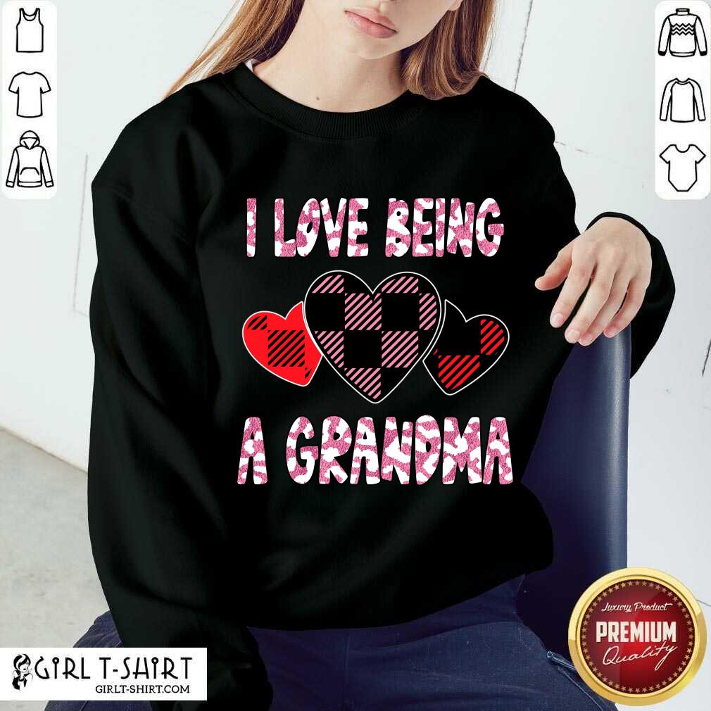 Official I Love Being Grandma Heart Valentines Day 2021 Shirt - Image 4
