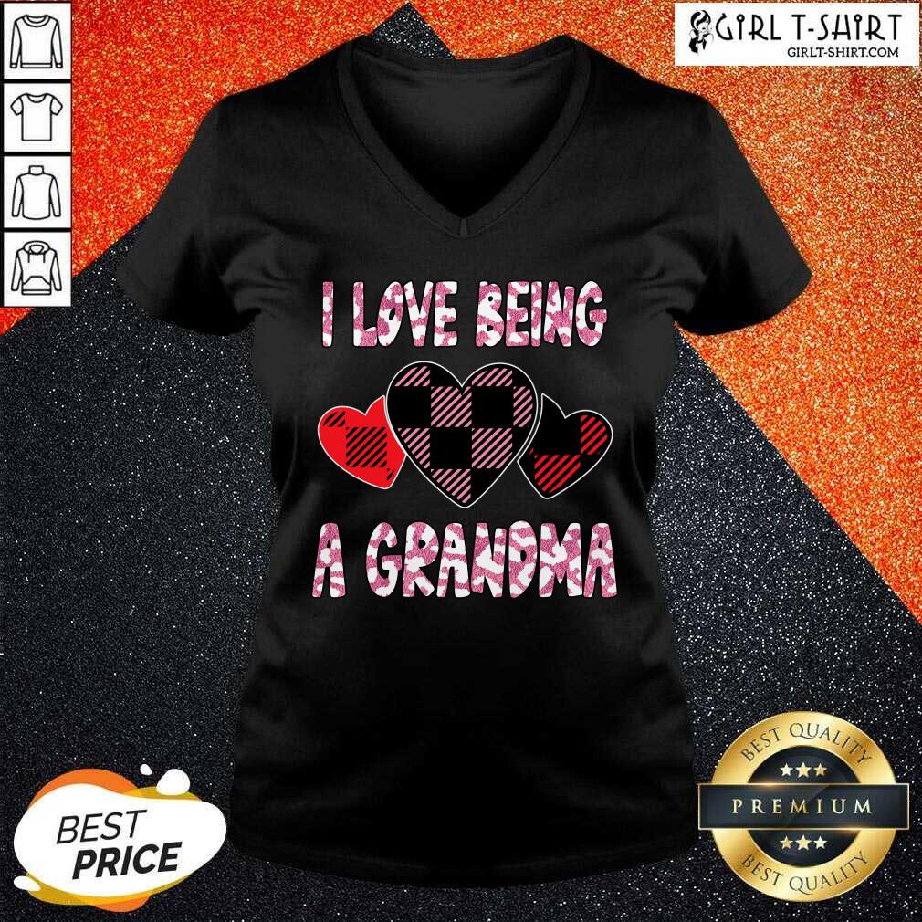 Official I Love Being Grandma Heart Valentines Day 2021 Shirt - Image 2