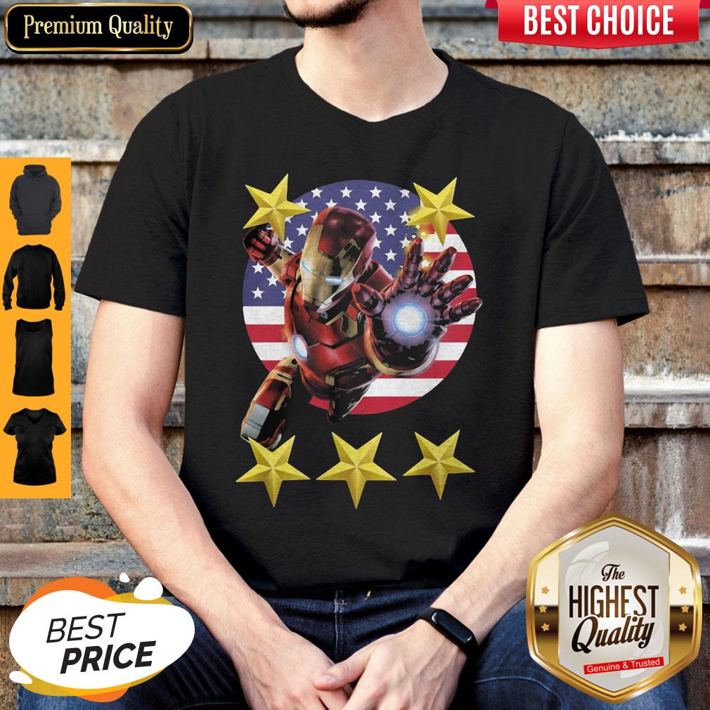 Official Iron Man American Flag Independence Day Stars Shirt