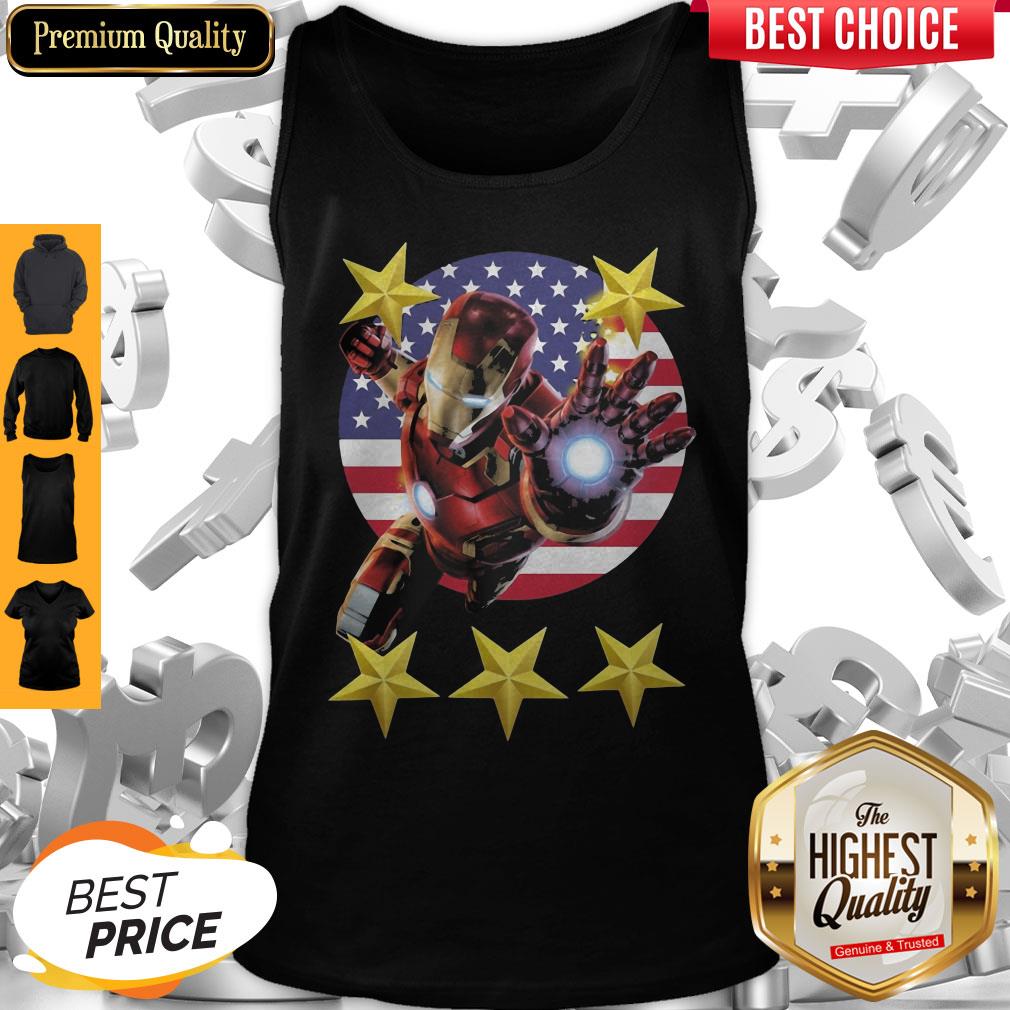 Official Iron Man American Flag Independence Day Stars Shirt - Image 4