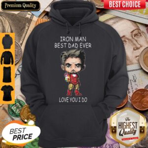 Alternative view of Official Iron Man Best Dad Ever Love You I Do Shirt