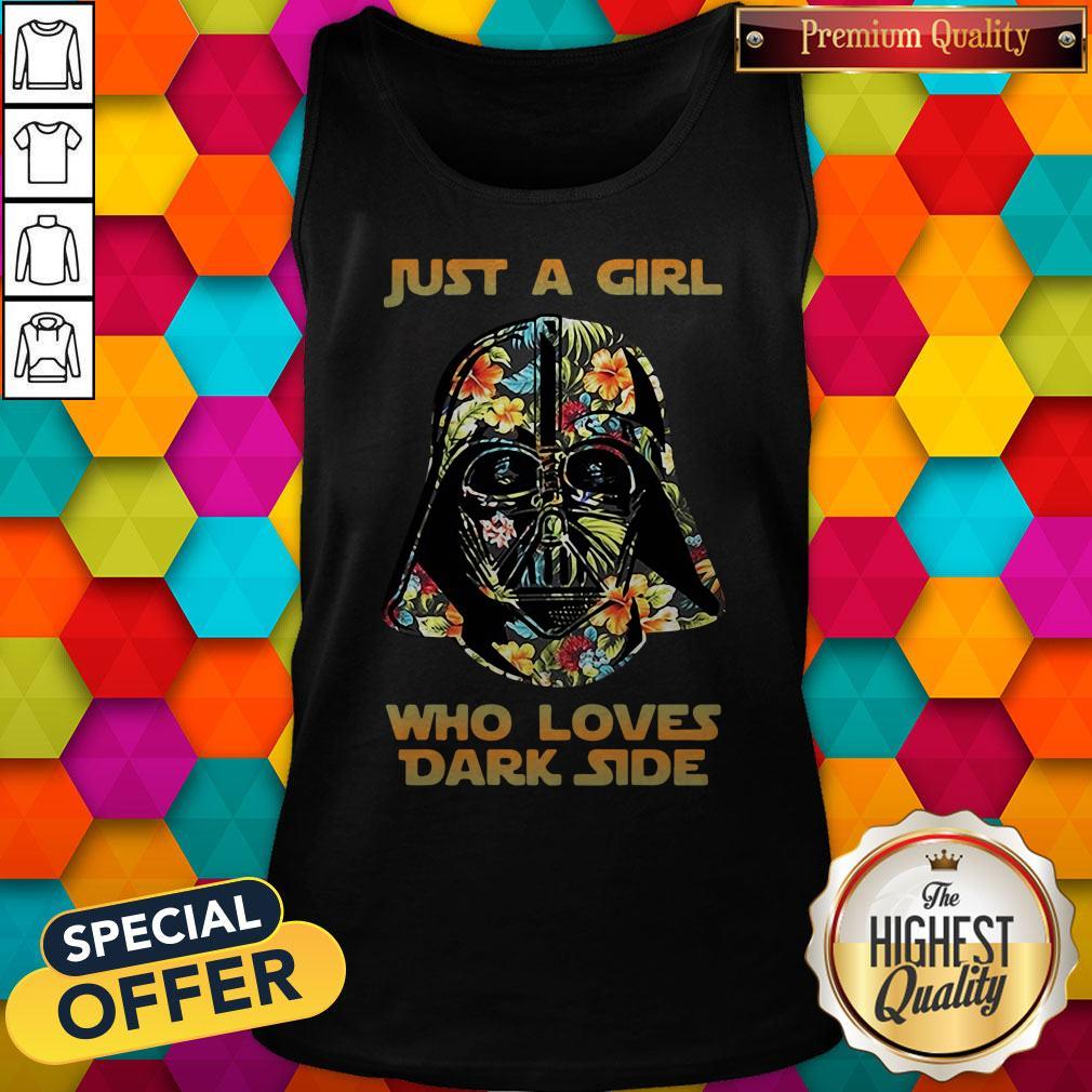 Official Just A Girl Who Loves Dark Side Flowers Shirt - Image 4