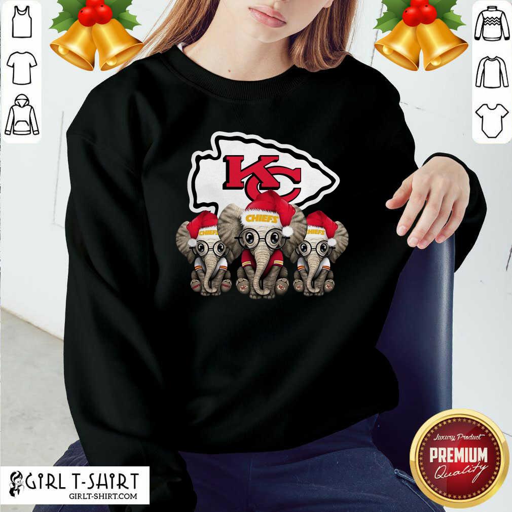 Official Kansas City Chiefs Elephant Christmas Shirt - Image 4
