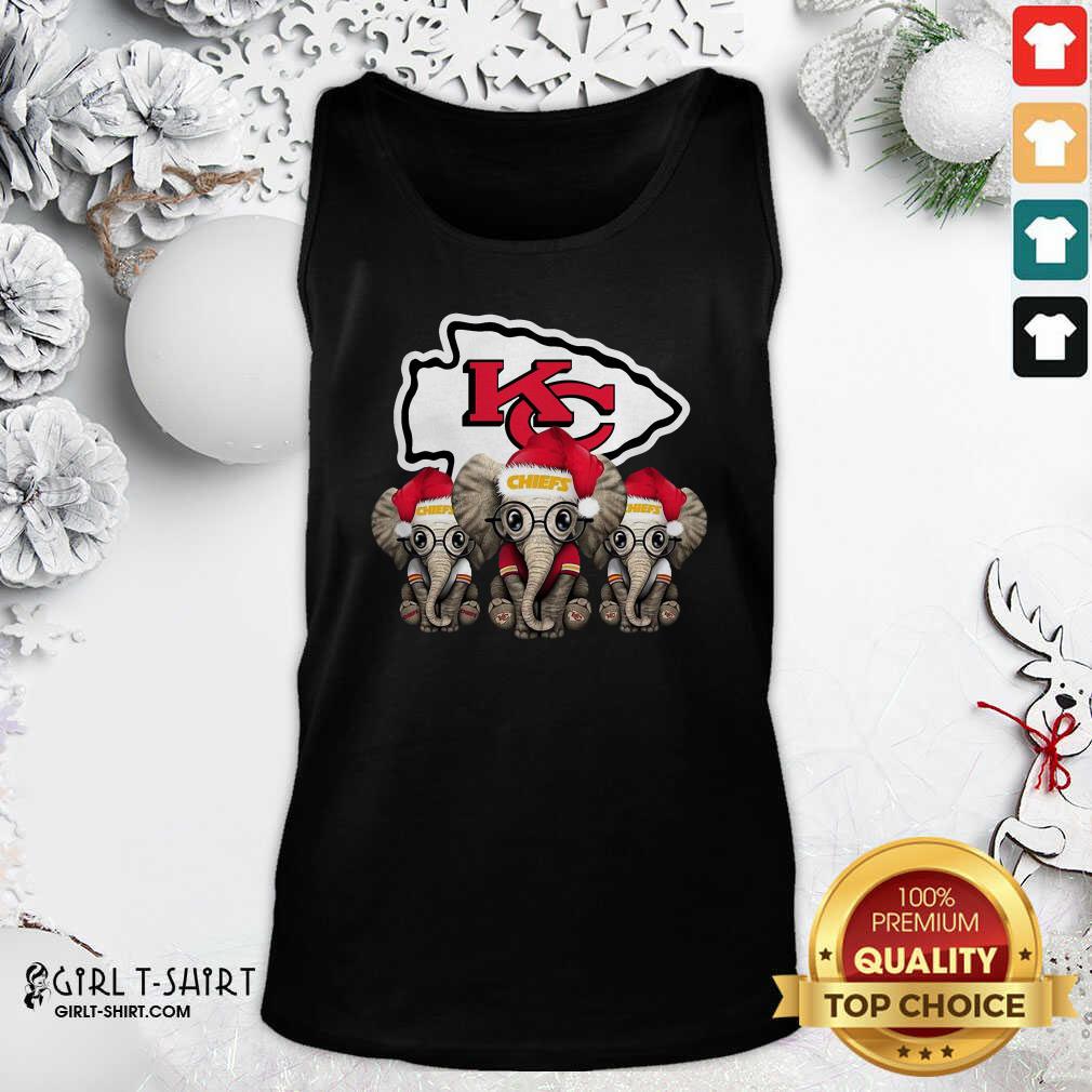Official Kansas City Chiefs Elephant Christmas Shirt - Image 3