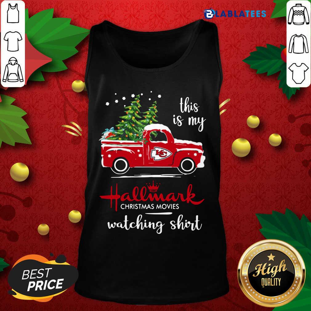 Official Kansas City Chiefs This Is My Hallmark Christmas Movies Watching Shirt - Image 4