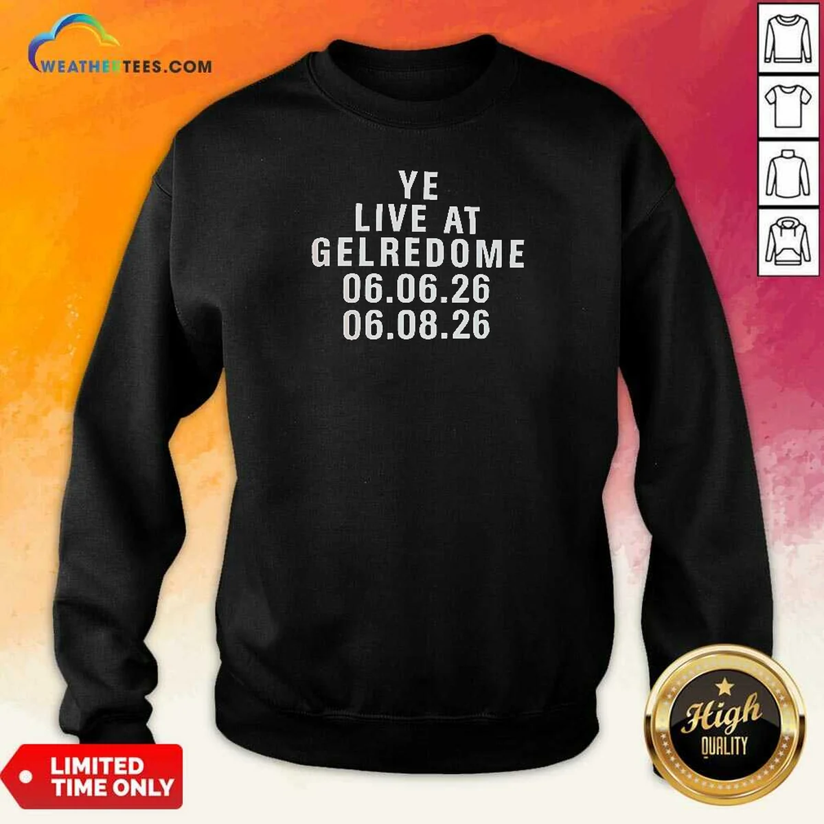 Official Kanye West Ye Live At Gelredome 06 06 26 06 08 26 Shirt - Image 4