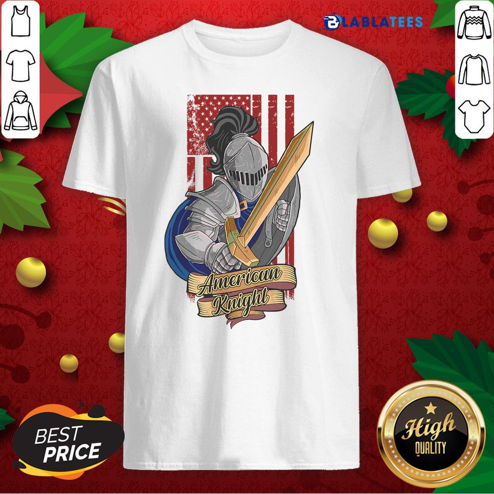 Official Knights Lover American Knight With Sword And Flag Shirt