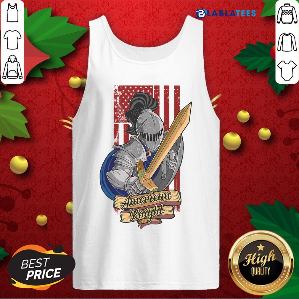 Official Knights Lover American Knight With Sword And Flag Shirt - Image 4