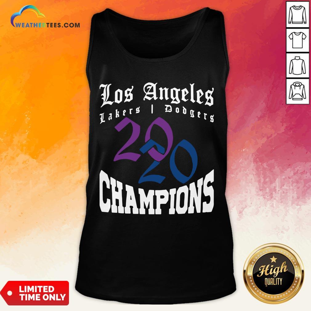Official La Dodgers Lakers 2020 Champions World Series Baseball Finals Basketball Championship Shirt - Image 3