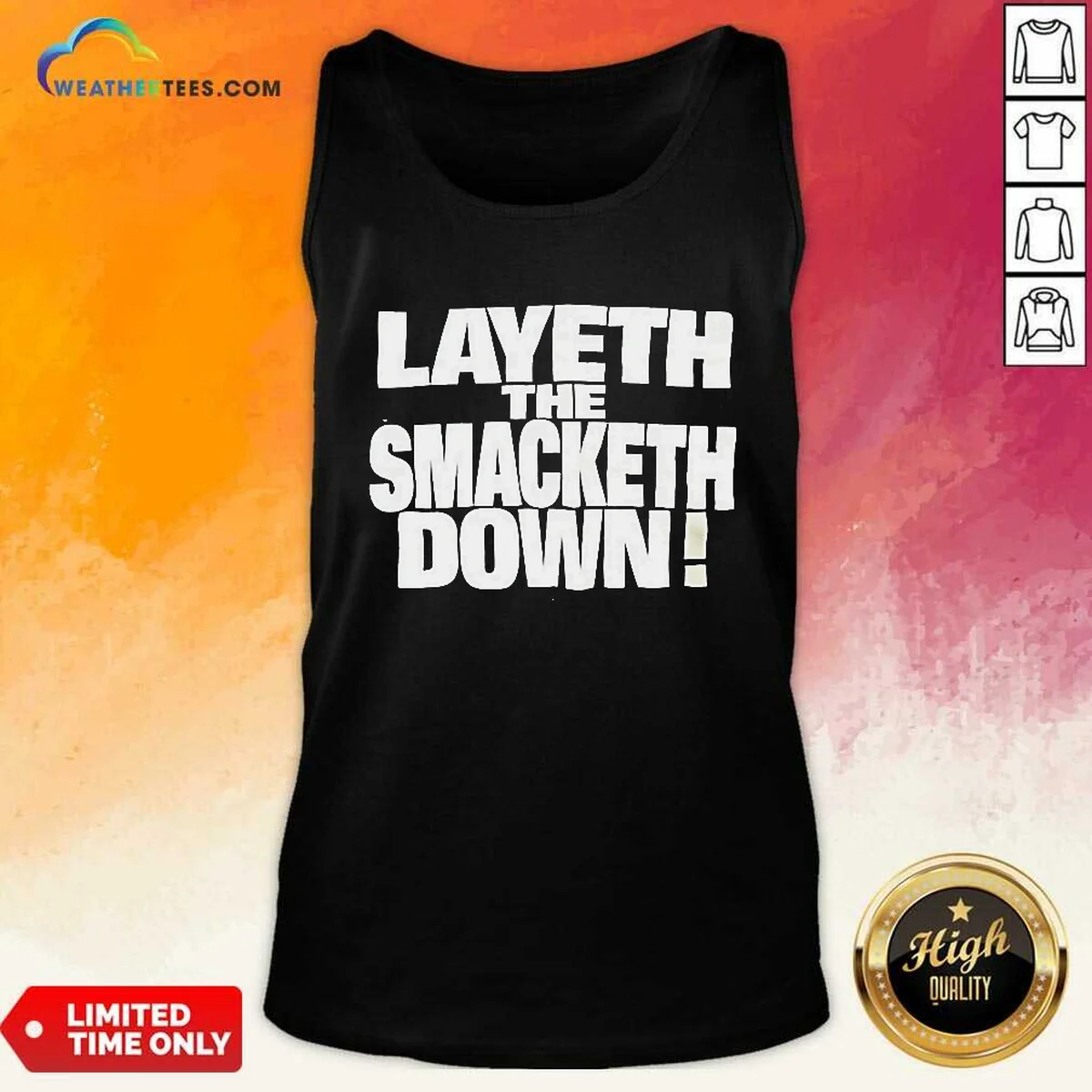 Official Layeth The Smacketh Down WWE Shirt - Image 5