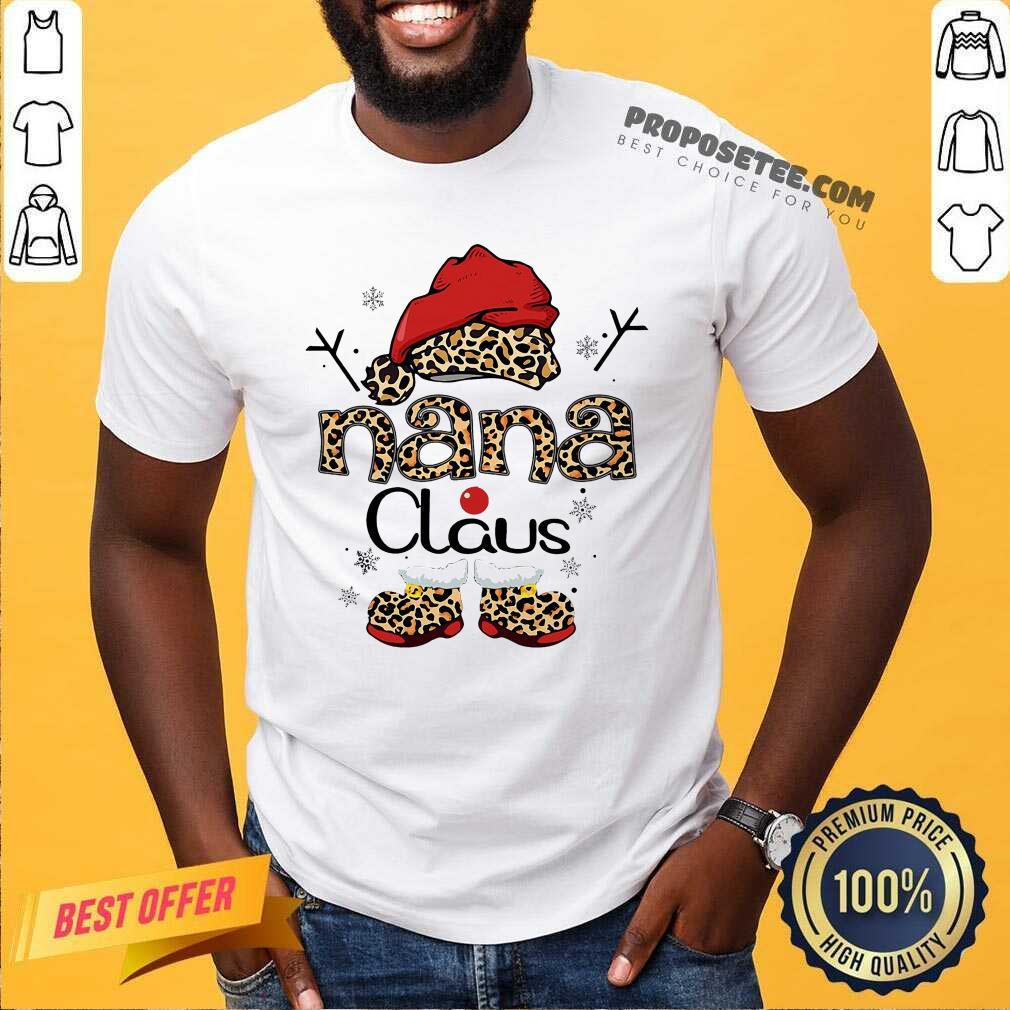 Official Leopard Nana Claus Ugly Christmas Shirt