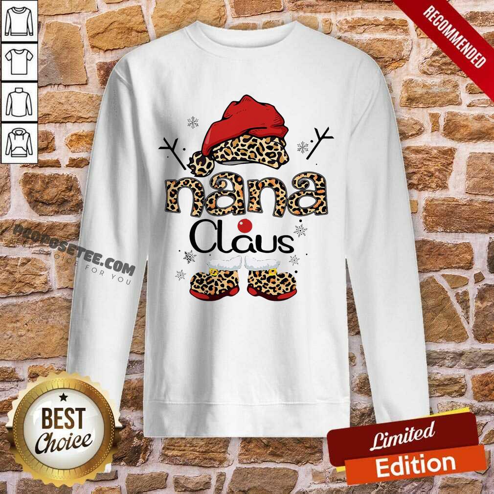 Official Leopard Nana Claus Ugly Christmas Shirt - Image 5