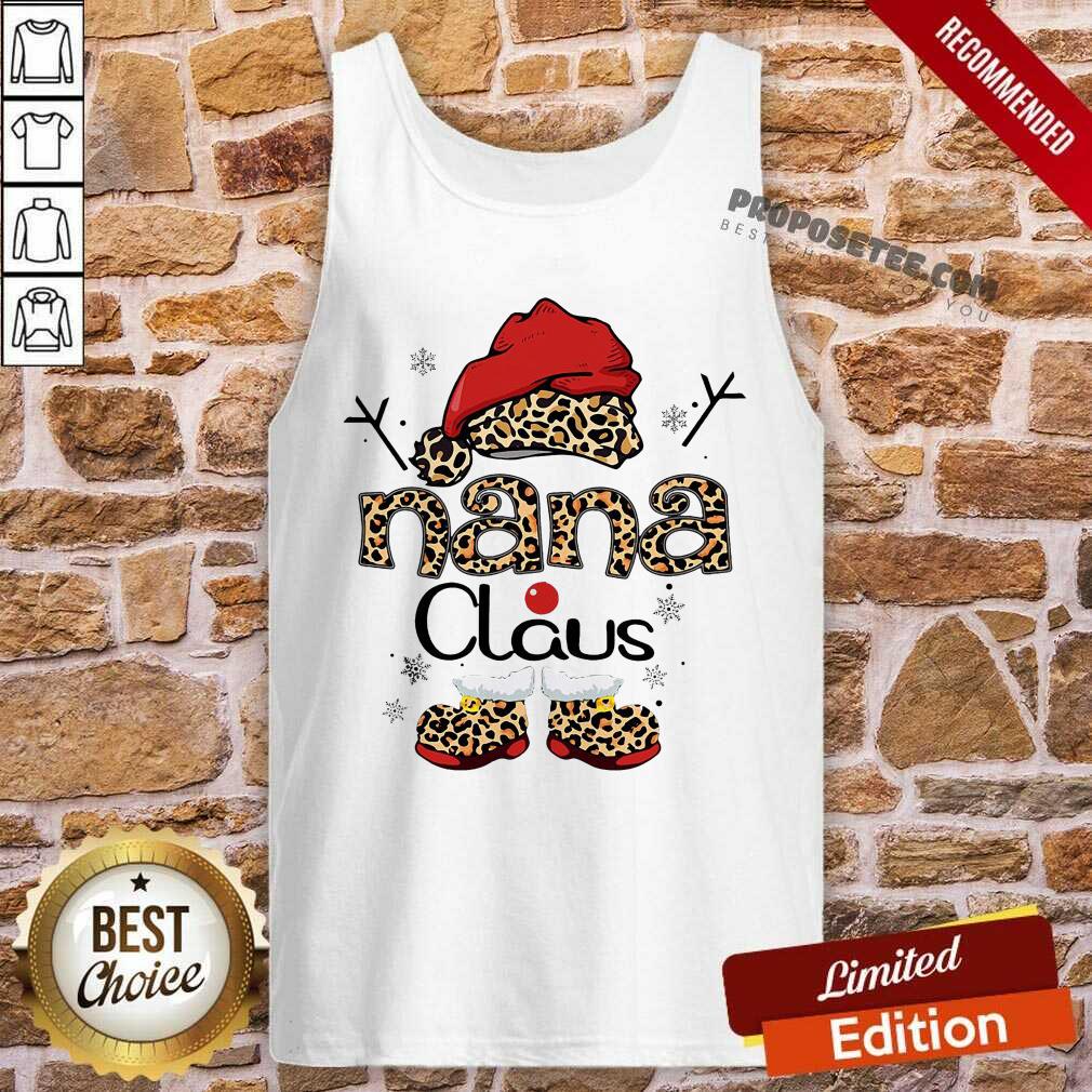 Official Leopard Nana Claus Ugly Christmas Shirt - Image 4