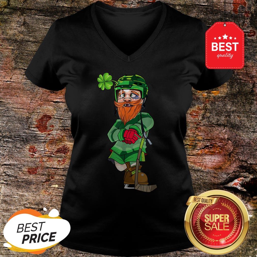 Official Leprechaun Ice Hockey St Patricks Day T-Shirt - Image 3
