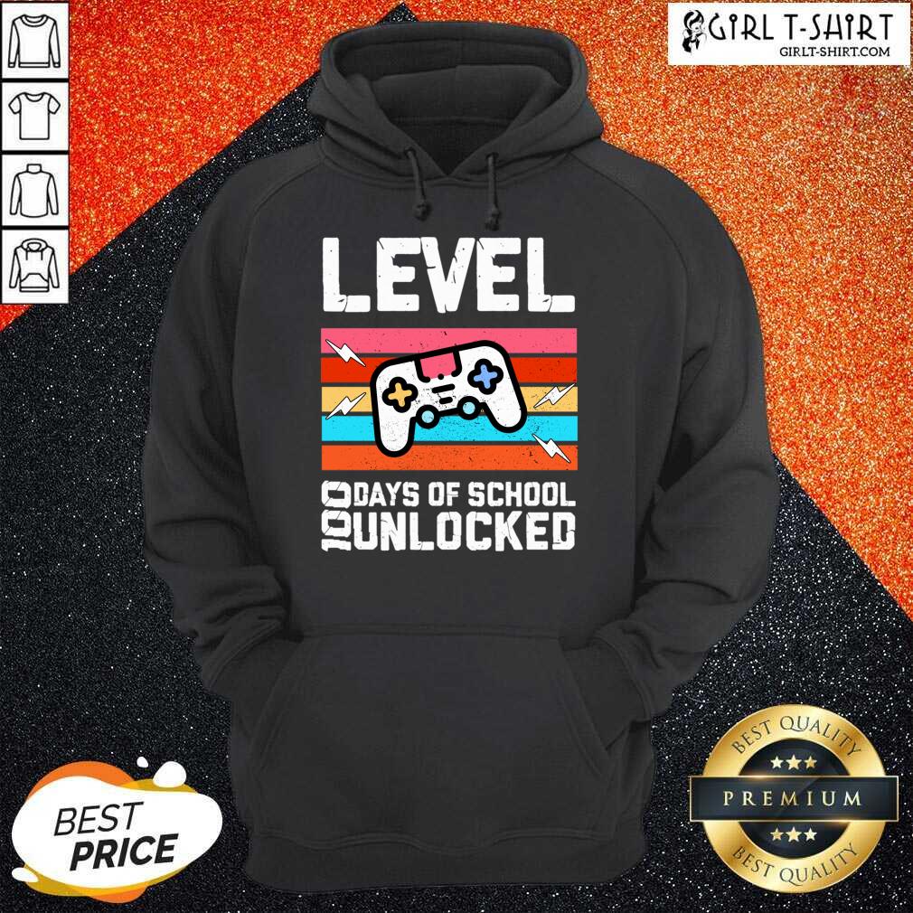 Official Level 100 Days Of School Unlocked Gamer Video Games Boys Classic T-Shirt - Image 2