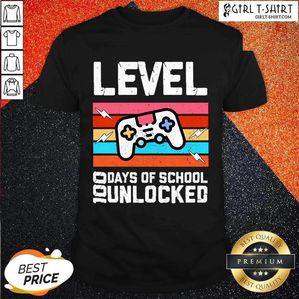 Official Level 100 Days Of School Unlocked Gamer Video Games Boys Classic T-Shirt