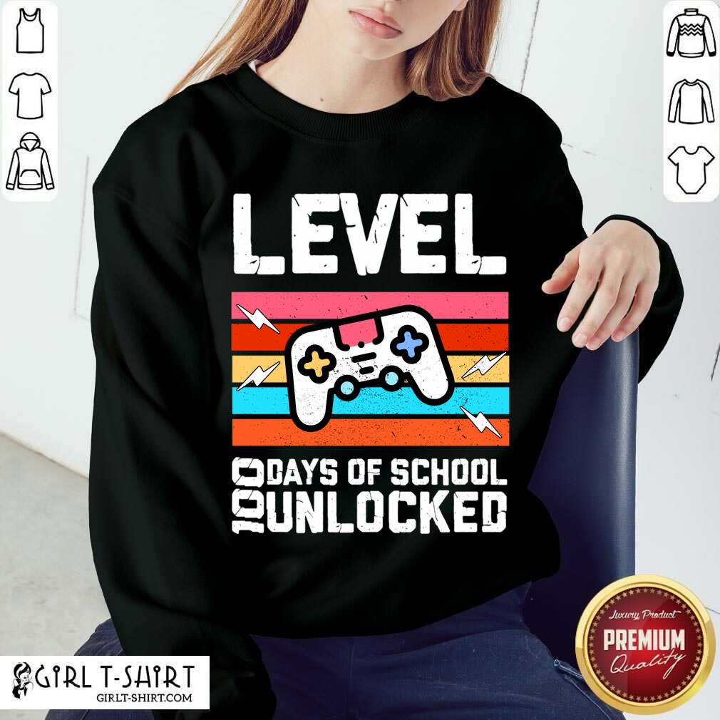 Official Level 100 Days Of School Unlocked Gamer Video Games Boys Classic T-Shirt - Image 5