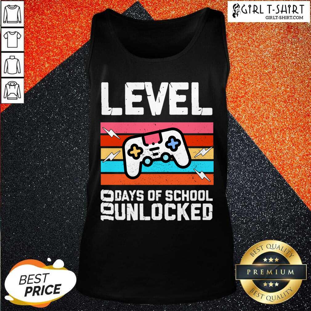 Official Level 100 Days Of School Unlocked Gamer Video Games Boys Classic T-Shirt - Image 4