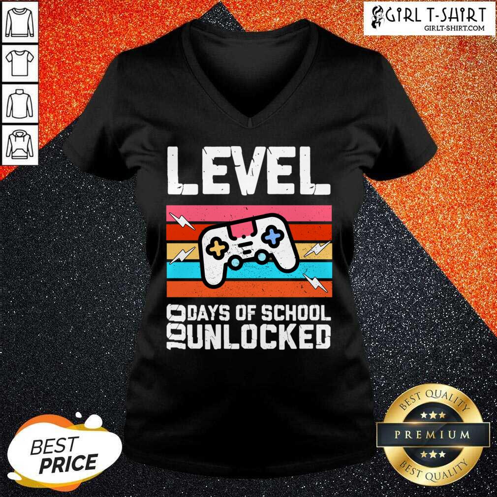 Official Level 100 Days Of School Unlocked Gamer Video Games Boys Classic T-Shirt - Image 3