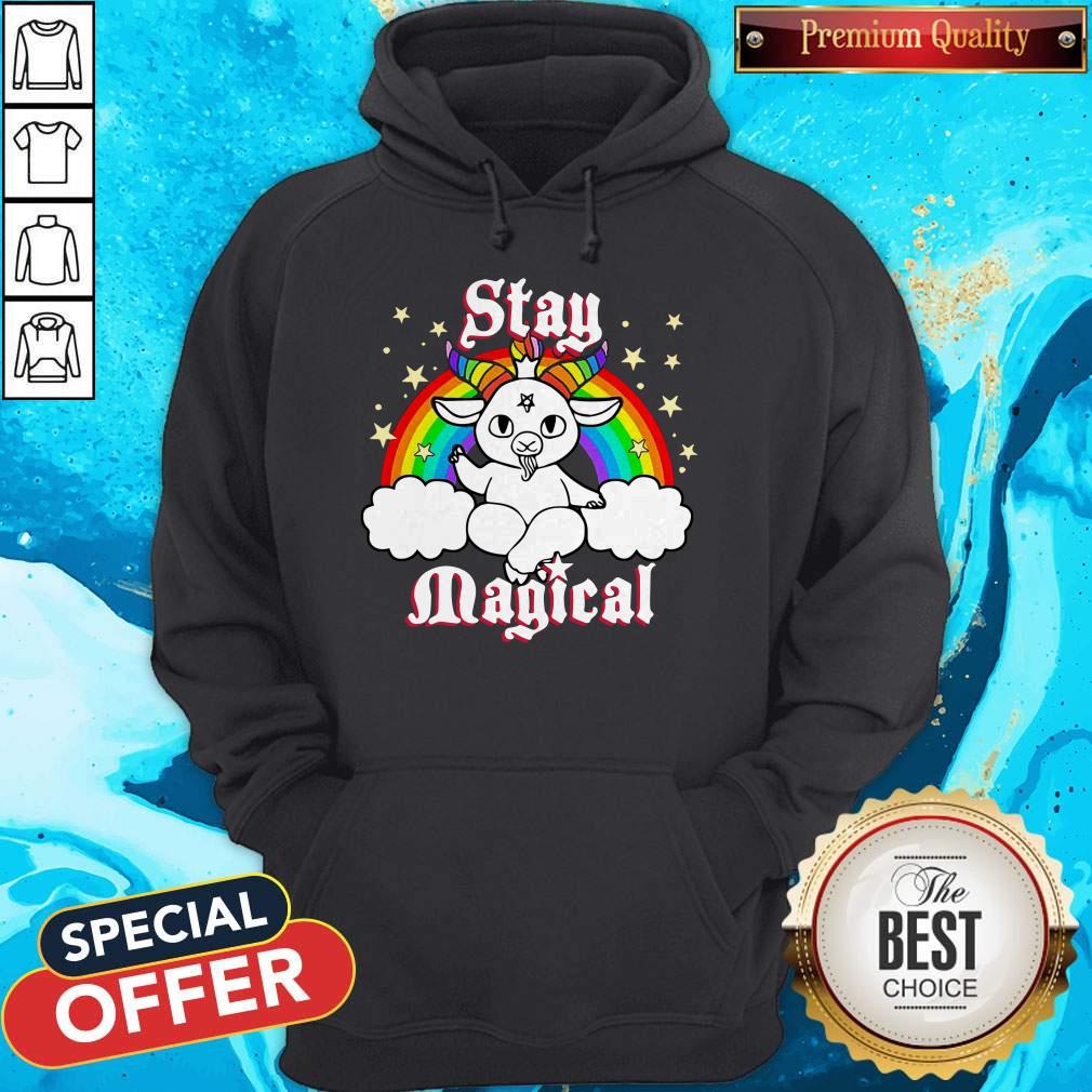 Official LGBT Satan Baphomet Stay Magical Shirt - Image 5