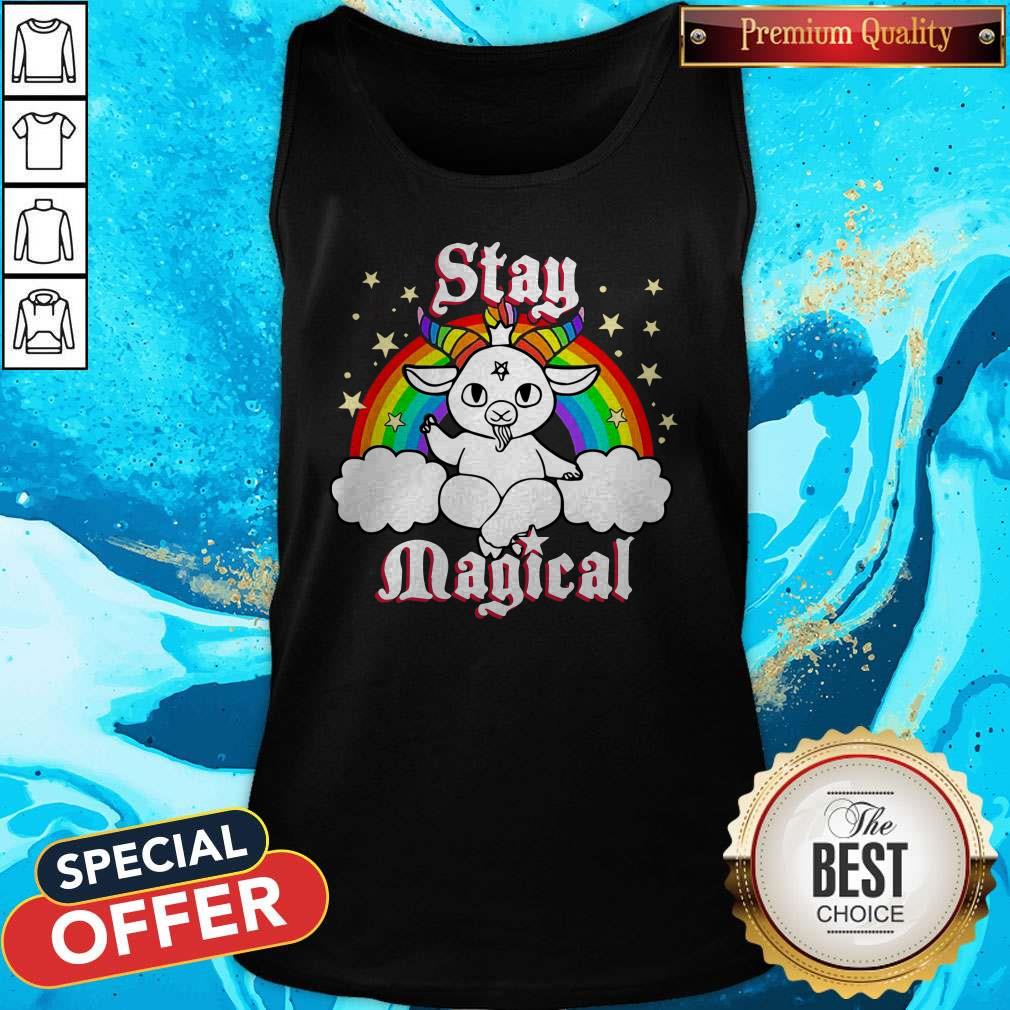 Official LGBT Satan Baphomet Stay Magical Shirt - Image 3