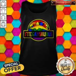 Alternative view of Official LGBT Stegaysaurus Shirt