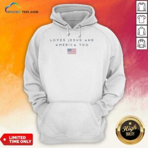Alternative view of Official Loves Jesus And America Too American Flag Design Graphic Cotton Shirt