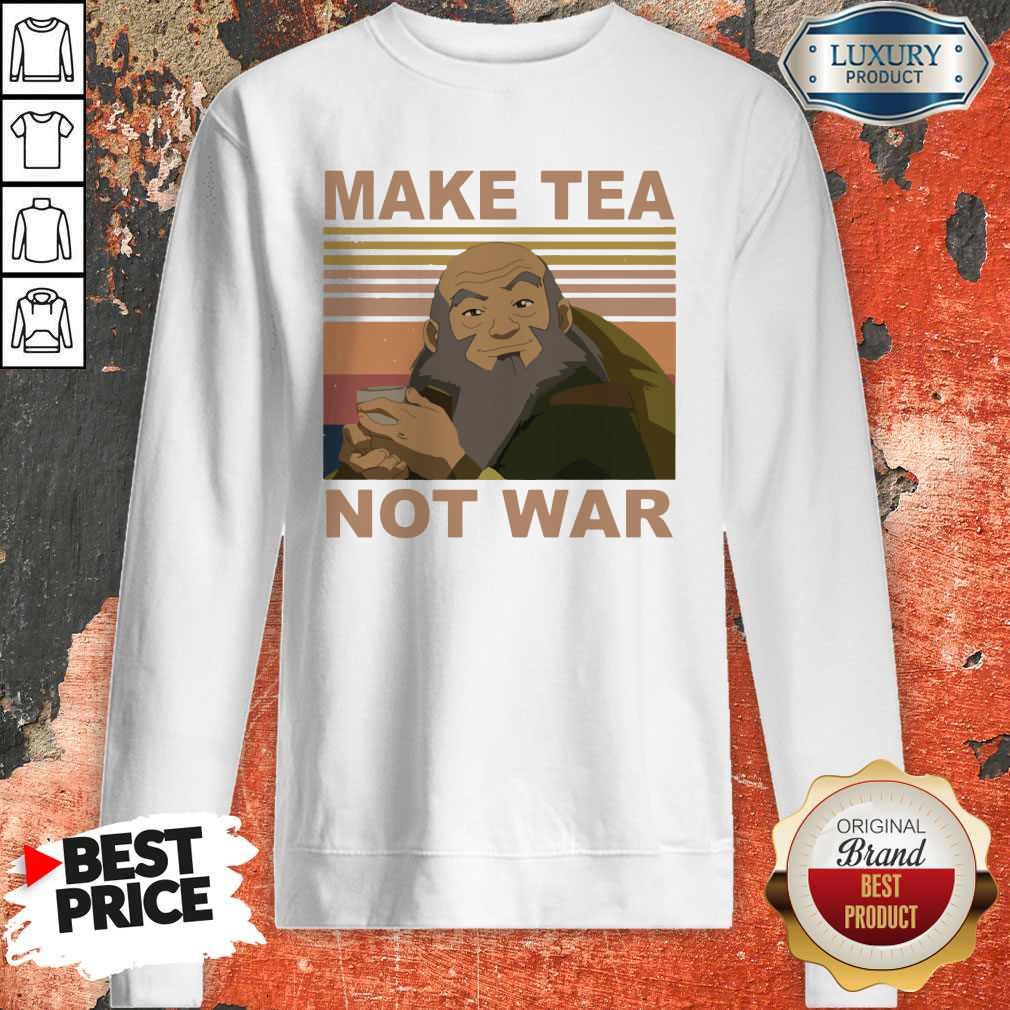 Official Make Tea Not War Vintage Shirt - Image 5