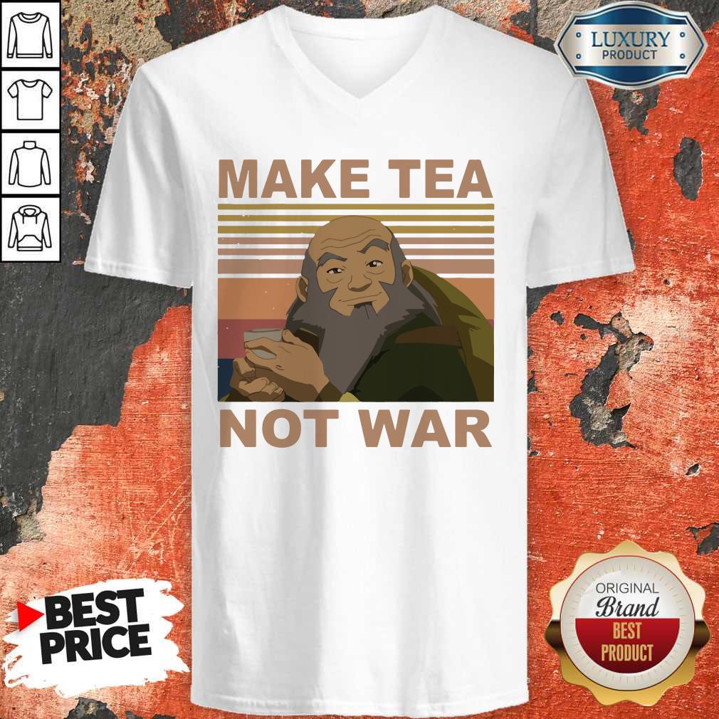 Official Make Tea Not War Vintage Shirt - Image 3