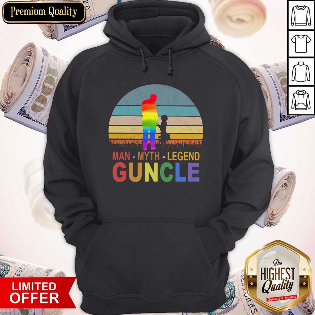 Official Man Myth Legend Guncle Vintage Retro Shirt - Image 3