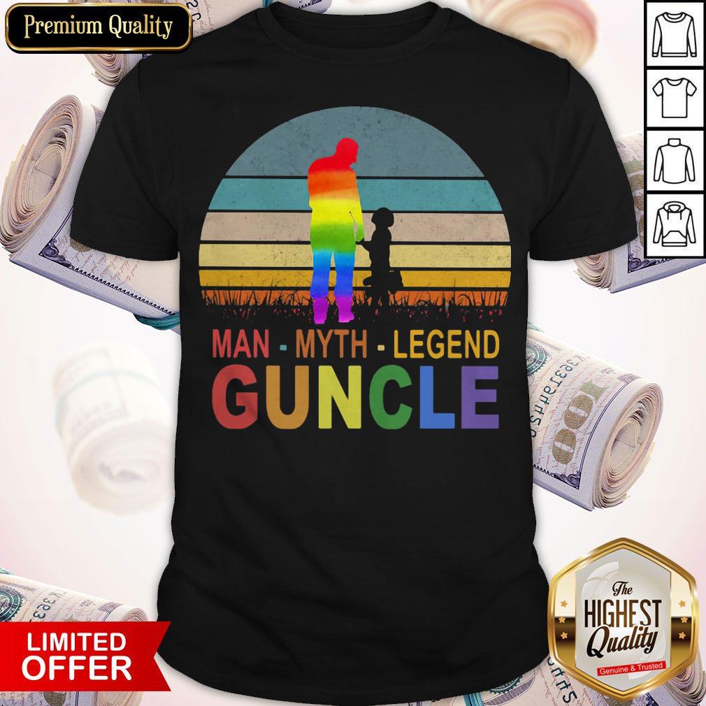 Official Man Myth Legend Guncle Vintage Retro Shirt