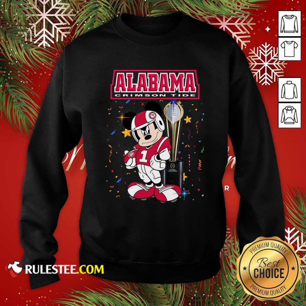 Official Mickey Mouse And Cup Alabama Crimson Tide Shirt - Image 5
