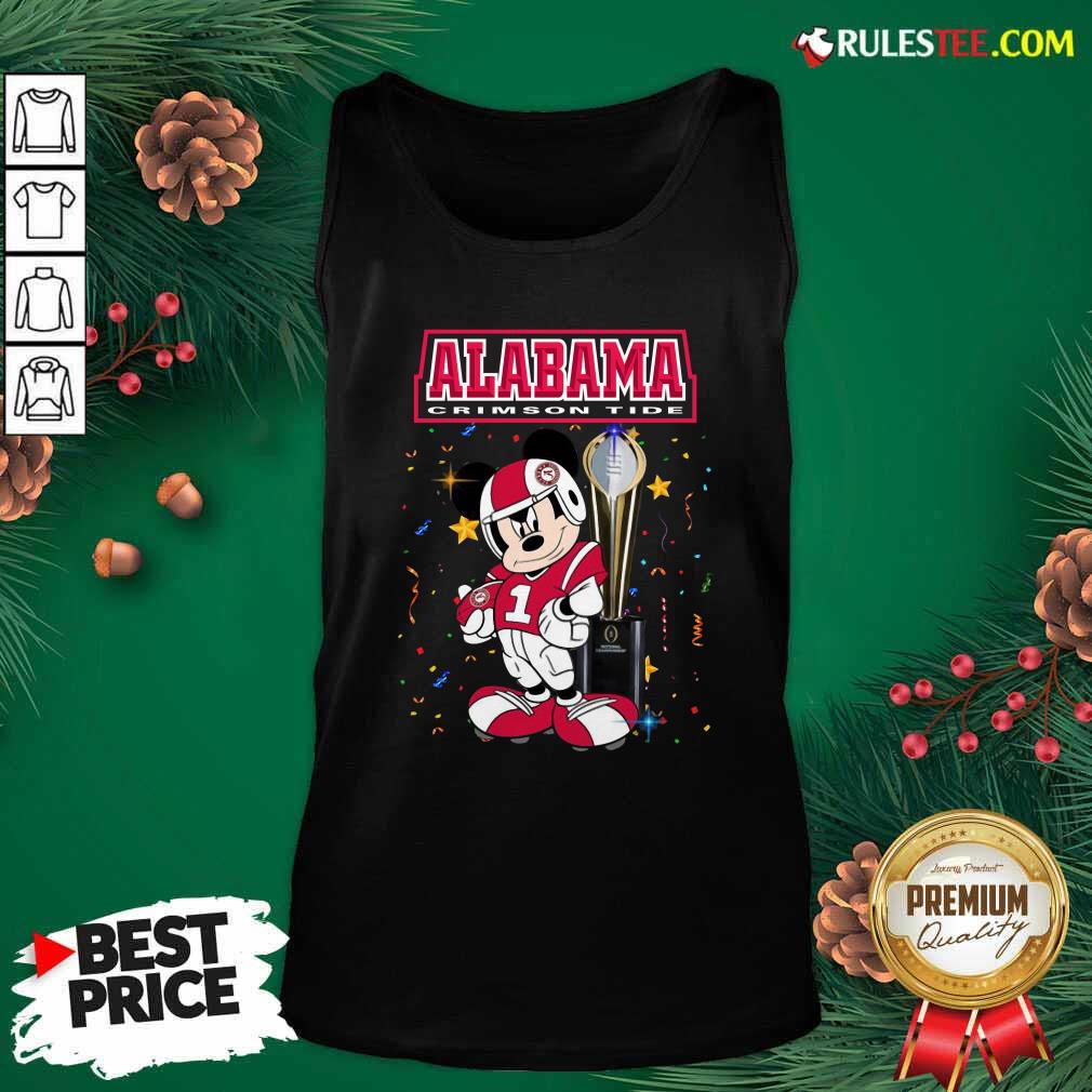 Official Mickey Mouse And Cup Alabama Crimson Tide Shirt - Image 4